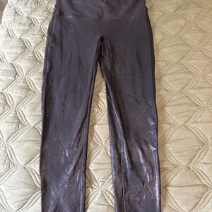SPANX Black Faux Leather Leggings